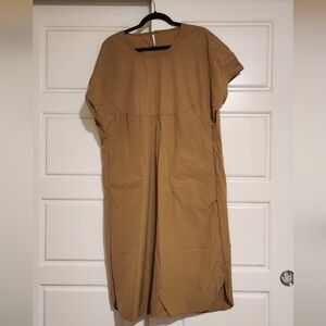 Casual Tan Short Sleeve Dress